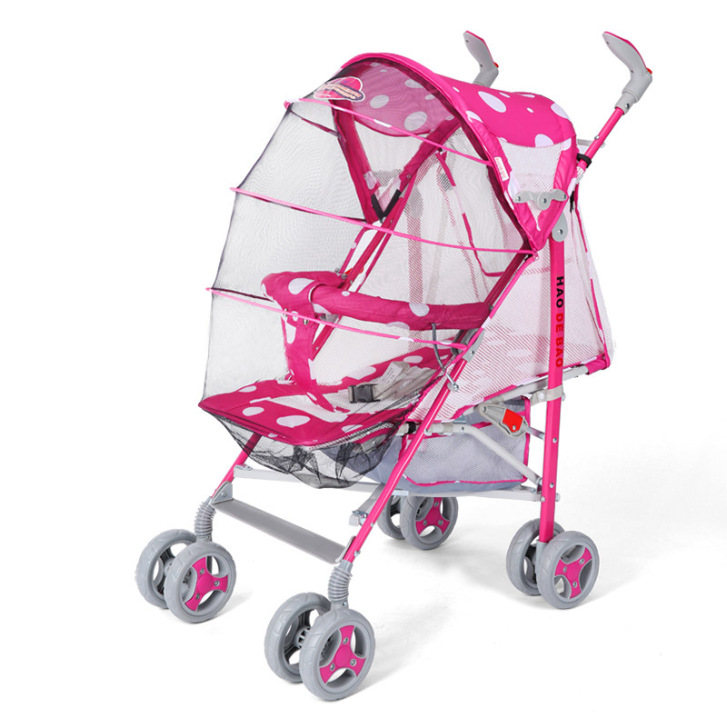 婴儿推车可坐可躺0到3岁夏季蚊帐轻便折叠宝宝伞车婴儿车简易避震 - 图3
