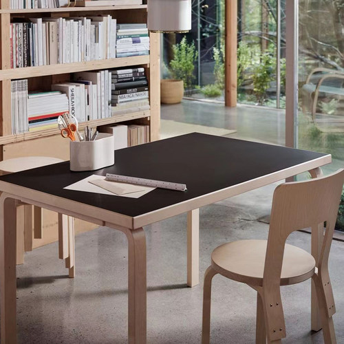sort芬兰Artek餐桌饭桌书桌复古实木桌子北欧现代简约AALTO TABLE - 图0