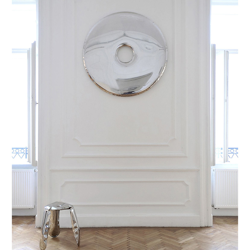 sort波兰Zieta不锈钢镜面圆形镜子现代艺术客厅装饰创意壁饰Rondo - 图1