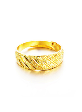 越南沙金戒指 镀18k金男女情侣戒指 久不掉色仿真黄金流星雨开口