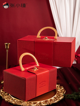 Zhang Sledgehammer Bridesmaid Companion Gift Box Portable Leather Case Gift Box Empty Box Light Lavish Retro Business New Year Birthday Box