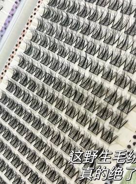 5D婴儿弯水貂绒胶水假睫毛凌乱妈生款100簇320簇分段三部曲卷翘