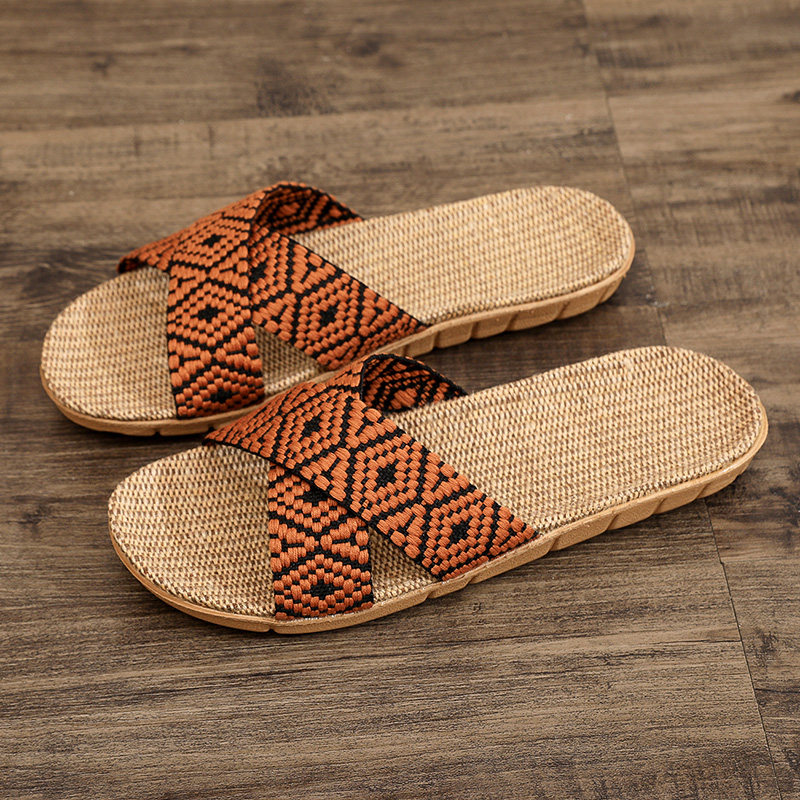 夏季日式情侣居家亚麻拖鞋室内软底舒适吸汗抑菌家用防滑凉拖鞋女,淘宝优惠券,粉丝福利购,淘宝优惠卷