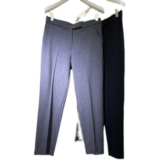High-waisted straight-leg petite trousers slimming cigarette pipe nine-point trousers