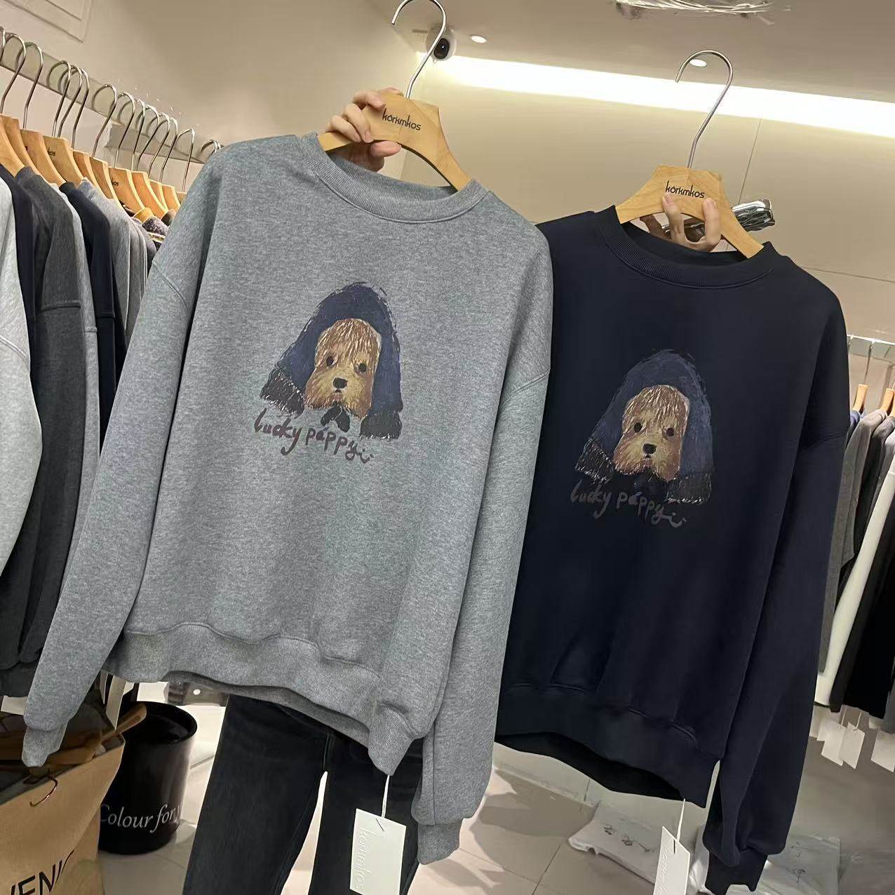 HANMIGAO 圆领卡通图案宽松套头加绒卫衣打底衫,淘宝优惠券,粉丝福利购,淘宝优惠卷