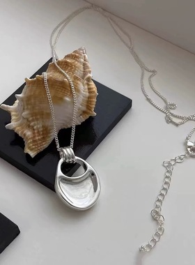 韩版马鞍包项链冷淡风小众毛衣链