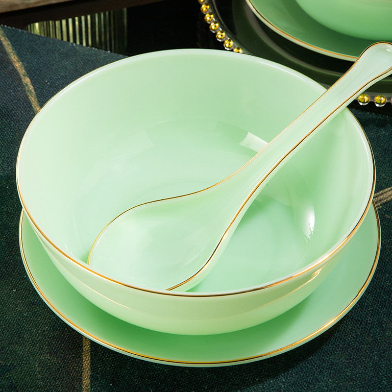 碗碟套装家用景德镇单个玉瓷餐具轻奢陶瓷碗盘碗筷套装碗盘组合,淘宝优惠券,粉丝福利购,淘宝优惠卷