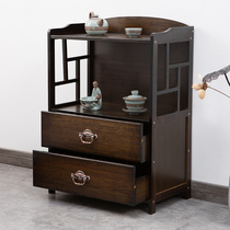 Tea shed Nangbamboo solid wood tea tea tea tea set containing multilayer living-room tea water rack table side cabinet floor placing tea