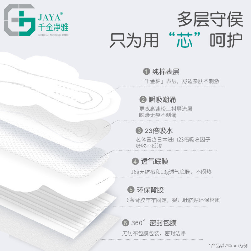 千金净雅批发整箱组合装千金卫生巾 jaya千金净雅卫生巾