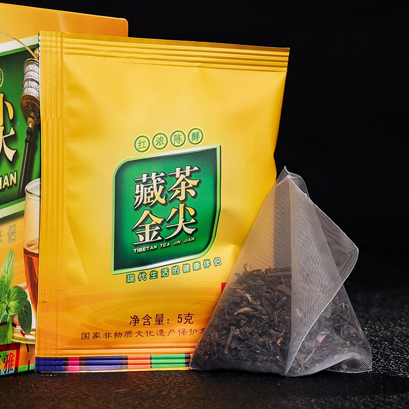 雪域方品 雅安藏茶金尖黑茶茶厂100g装陈年茶清茶还是老茶厂好喝