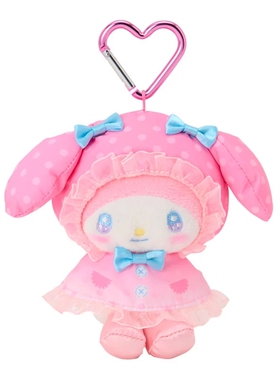 日本三丽鸥HelloKitty美乐蒂玉桂狗酷洛米甜蜜雨季娃娃包包挂件