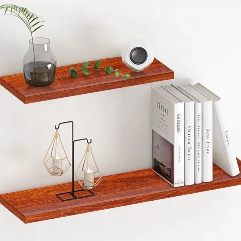 墙上置物架一字搁板墙壁装饰收纳白色隔板客厅机顶盒实木桌面木板 - 图1