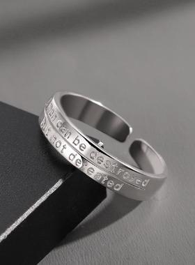 老人与海开口戒指男潮小众设计