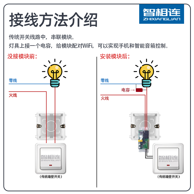 wifi单火线射频模块天猫精灵音响hilink语音控制手机远程控制220V - 图2