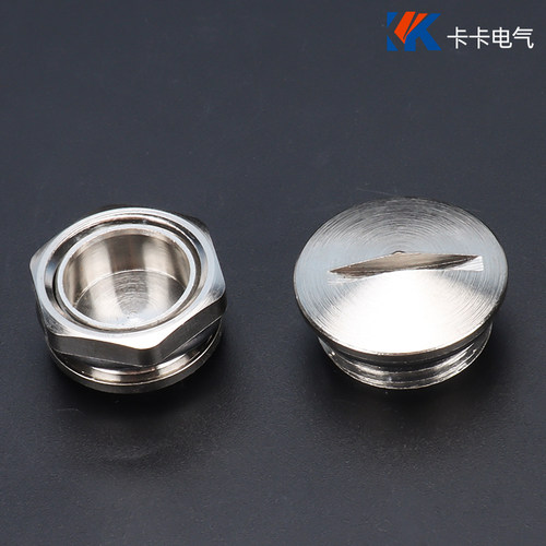 金属堵头一字槽塞头PG7-PG21铜镀镍防水六角形堵头M12-M63金属闷 - 图2