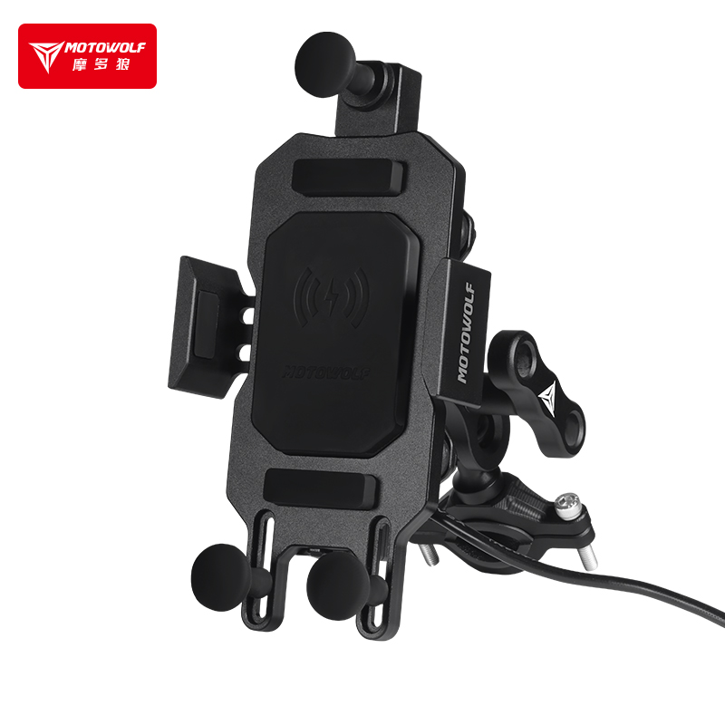 清仓摩多狼摩托车手机支架防震防抖外卖骑手骑行装备电动车导航架 - 图3