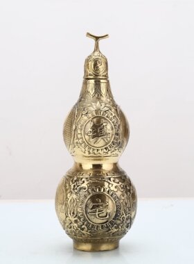 镇宅黄铜八卦葫芦摆件装饰品