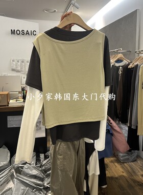 一件包邮 小夕韩国东大门代购MOSAIC 26秋季女时尚新款长袖T恤