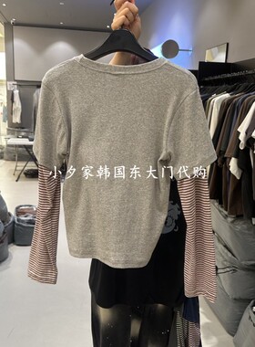 一件包邮 小夕韩国东大门代购CREDITO 26秋女装时尚新款长袖T恤
