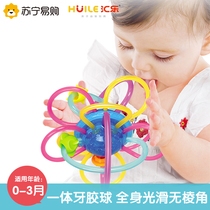 Tandem Toy Stars River Goodenware Ball 619A solid tooth instrumental Hatton ball rattle gripping toy Baby hand grips the ball grinding tooth