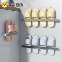 Bathroom slippers rack free of punching toilet shelving shoes Shelving Toilet Wall-mounted rack shelf 1866