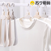 Folding clothes hanger multifunction Home Balcony Hanging Clothes Tourism Out of Ctrip Scarless Clotheshorse Brace Pendulum Stall Small Hanger 2702