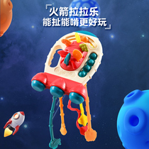 Baby rocket Larlesbians 6 months Baby Early teaching toy 0-1-year-old child hands to catch a draw 2273