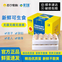 () Yellow swanky fresh eggs can be raw sterile egg fresh eggs 30 pieces boxed wholesale whole box 1359