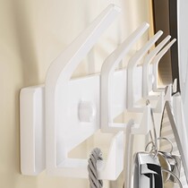 Creamy wind white hanging hanger wall-mounted wall clothes hanger free of punch hooks into door Xuanguan Strong 1081