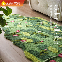 Irregular Irregular Green Moss Carpet Main Sleeper bedside Blanket Cloister Mat cushion sofa Sofa Tea blanket 2461