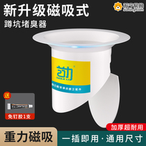 Toilet Deodorant God-Instrumental Urinal Squat Pit-Type Choke Deodorant Household Toilet Squatting Pan Anti-Plug Lid Back 824