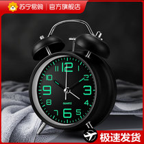 Noctilucent small alarm clock students use childrens bedside electronic clock table to put creative personality alarm bells big volume 2129
