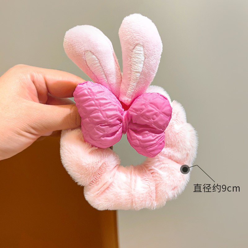 卡通儿童秋冬季毛绒发绳宝宝可爱大肠发圈小女孩头绳发饰皮筋兔耳,淘宝优惠券,粉丝福利购,淘宝优惠卷