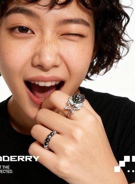 ODDERRY原创手工镂空星星戒指ins