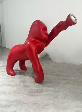 北欧后现代狮子雕塑落地灯现代客厅大型led灯别墅酒店样板间灯具