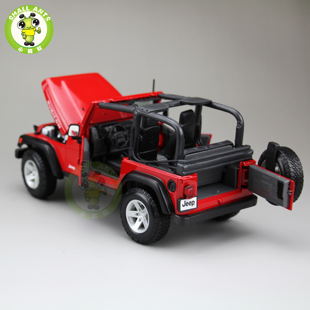 美驰图1/18 JEEP WRANGLER RUBICON合金敞篷车模型仿真玩具摆件-图0