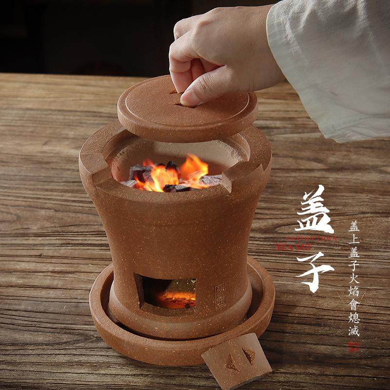 潮州纯手工炭炉古朴炉一体内膛工夫茶炉复古陶土炭火炉子煮水泡茶,淘宝优惠券,粉丝福利购,淘宝优惠卷