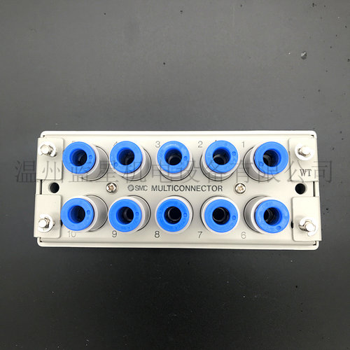 十年老店SMC全新原装长方形多管对接式快插接头KDM10S-06-图2