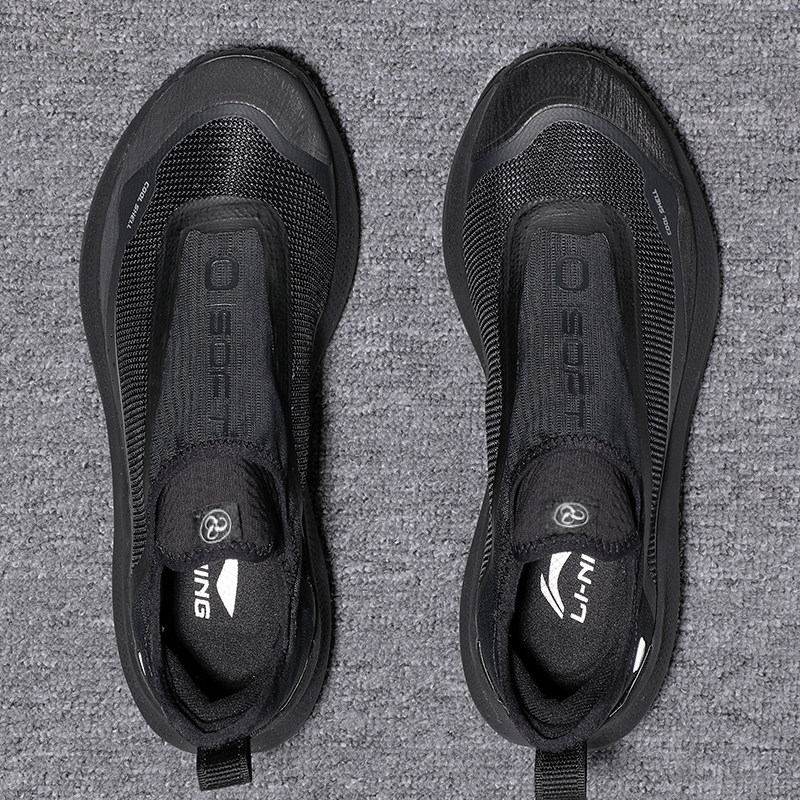 李宁跑步鞋一脚蹬跑鞋男款黑色soft go男鞋减震鞋子休闲鞋运动鞋,淘宝优惠券,粉丝福利购,淘宝优惠卷
