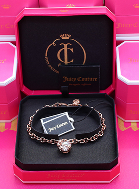 美国juicy糖果色蝴蝶结锆石手链