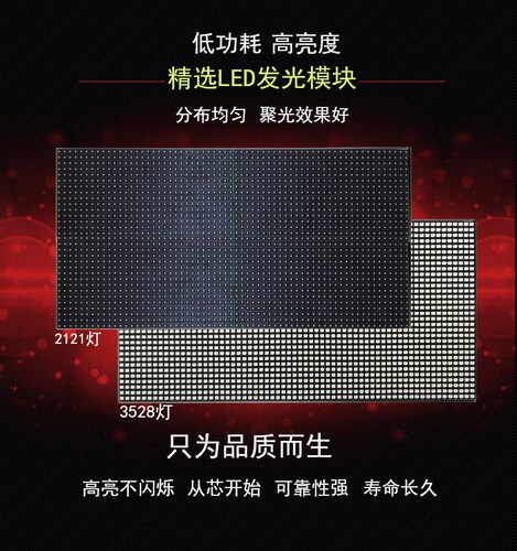 F3.75表贴单元板p4.75模组P3.75单红会议室LED会议横幅拼接电子屏 - 图2