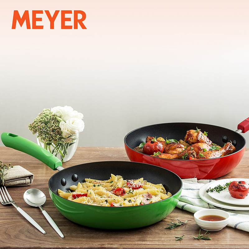 MEYER美亞平底鍋不粘鍋煎鍋家用煎蛋烙餅牛排鍋具26cm電磁爐通用