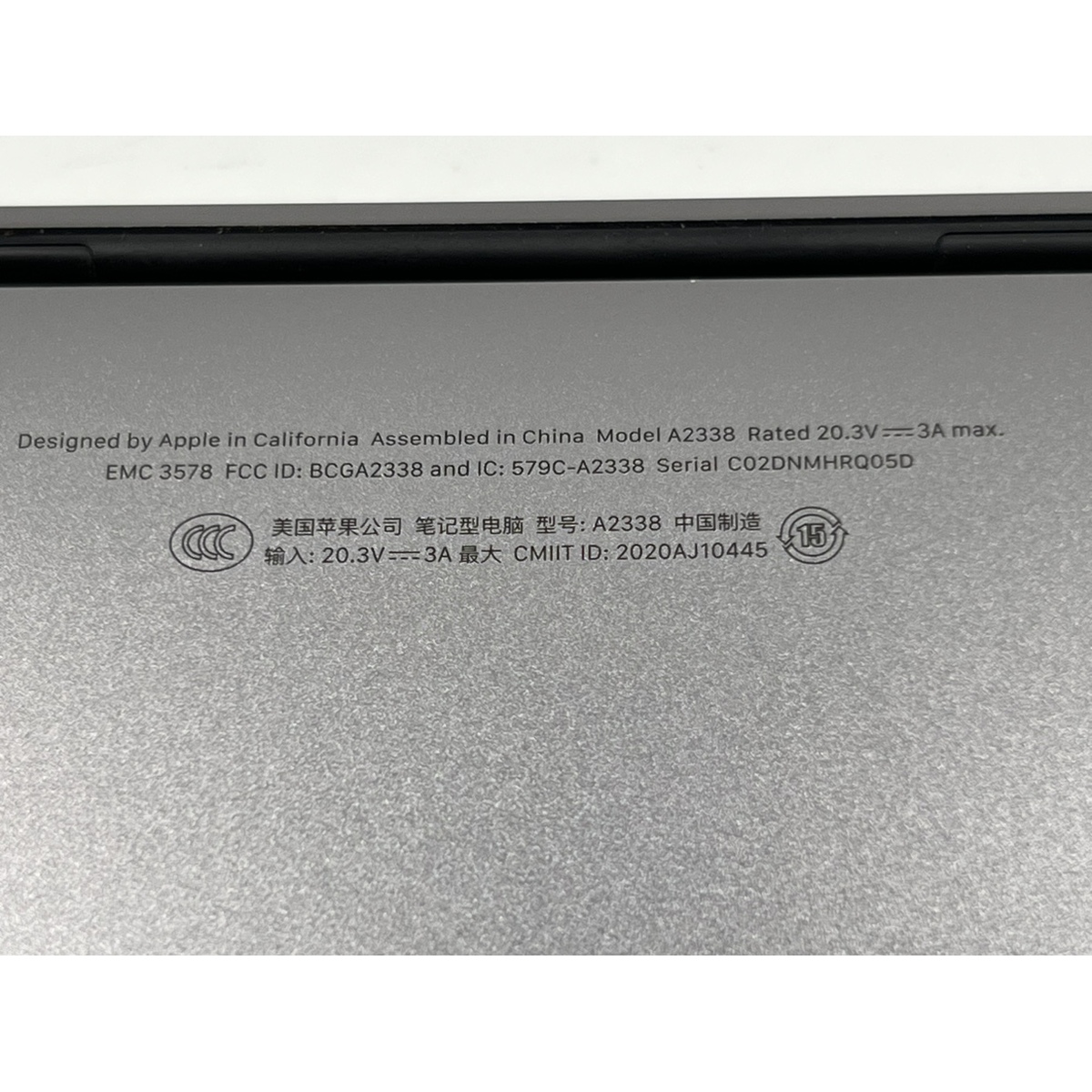 HRQ05D MacBook Pro 13寸20年 国行灰色 M1 8G 256G 成色差 - 图2