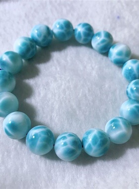 收藏级天然海纹石手链男女款散珠圆珠单珠diy海纹石手串文玩饰品