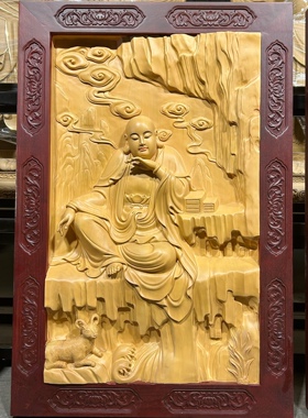 大型木雕高浮雕十八罗汉壁挂庄严佛像寺庙酒店大堂装饰供奉工艺品