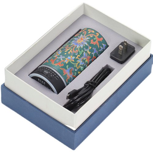 充电式电子香薰炉定时调温珐琅彩手持电香薰炉品香炉车载随身复古 - 图3