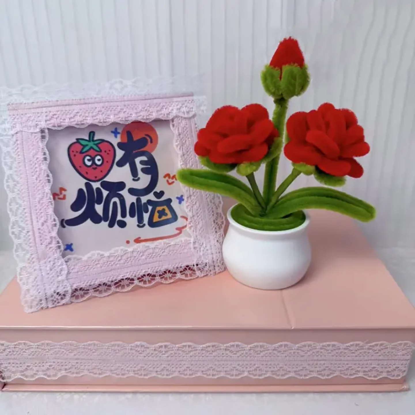 创意多头浪漫玫瑰花小盆栽手工材料包diy扭扭棒创意加密毛条花束,淘宝优惠券,粉丝福利购,淘宝优惠卷