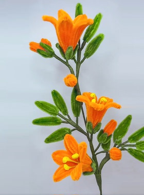 浪漫凌霄花花束手工材料包diy