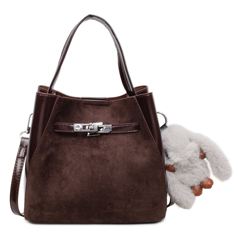 麂皮绒手拎包包女式2025新款冬季小众高级感单肩包通勤斜挎水桶包,淘宝优惠券,粉丝福利购,淘宝优惠卷