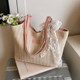 Handwoven bag women's 2026 new popular beach vacation shoulder bag large capacity tote bag straw bag